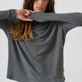 Jamie Haller - The Draped Turtleneck in Charcoal