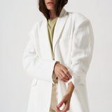 Jamie Haller - The Linen Oversized Blazer in White