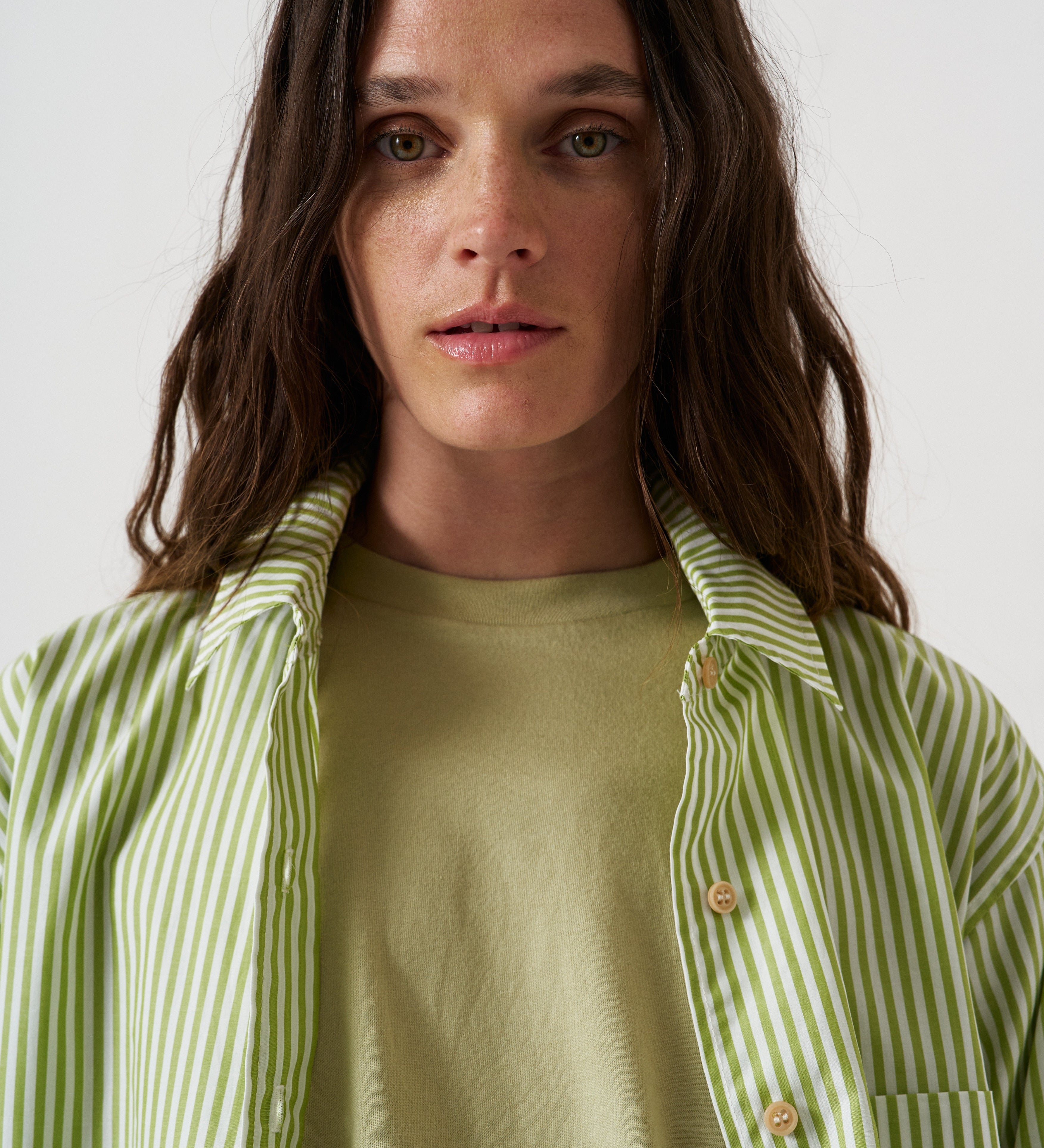 Jamie Haller - The Weekend Shirt in Lime Stripe