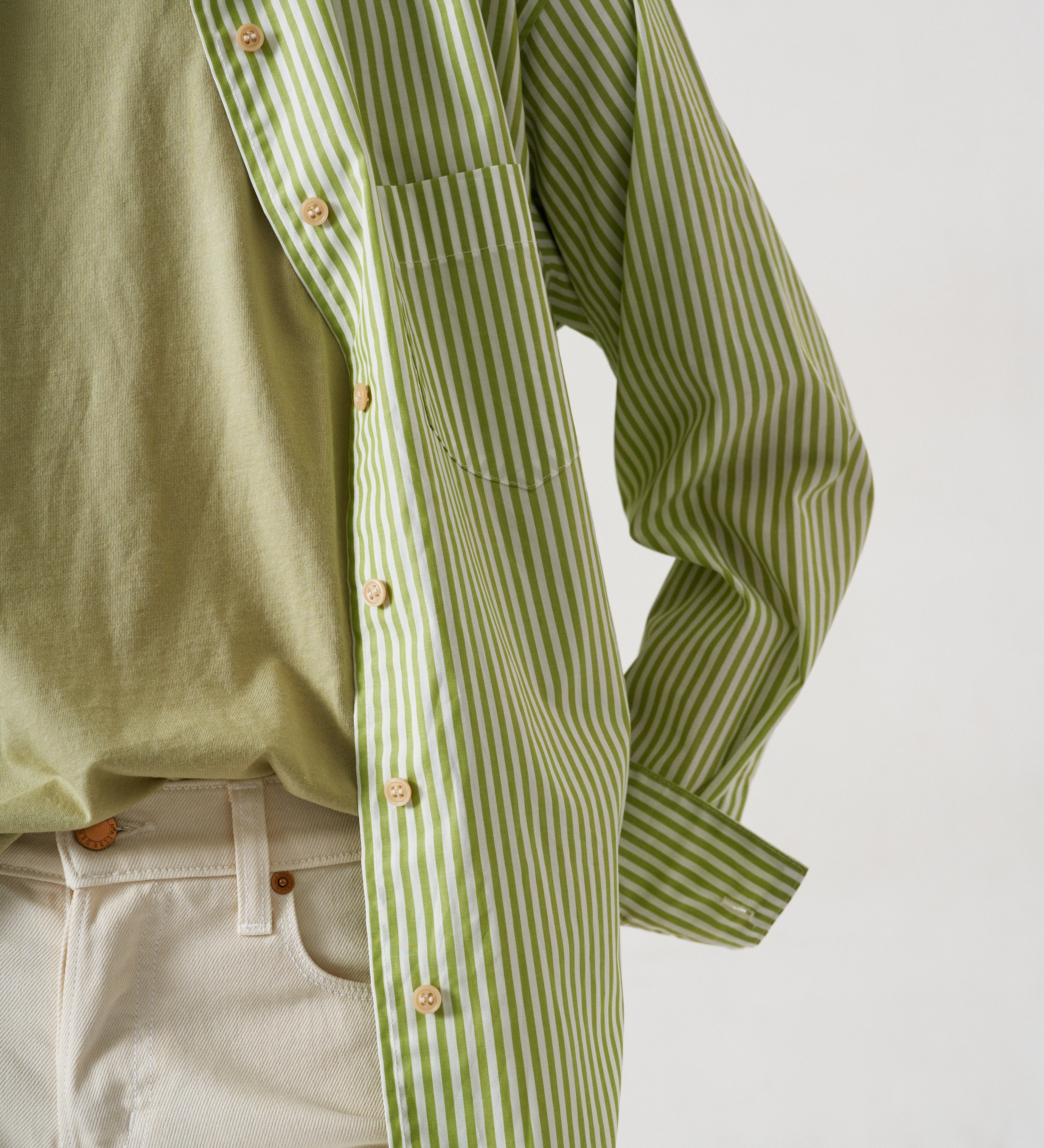Jamie Haller - The Weekend Shirt in Lime Stripe