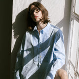 Jamie Haller - The Tuck Shirt in Baby Blue