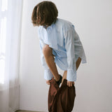 Jamie Haller - The Tuck Shirt in Baby Blue
