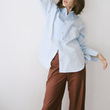 Jamie Haller - The Tuck Shirt in Baby Blue