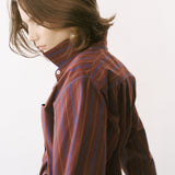 Jamie Haller - The Weekend Shirt in Oxblood Stripe