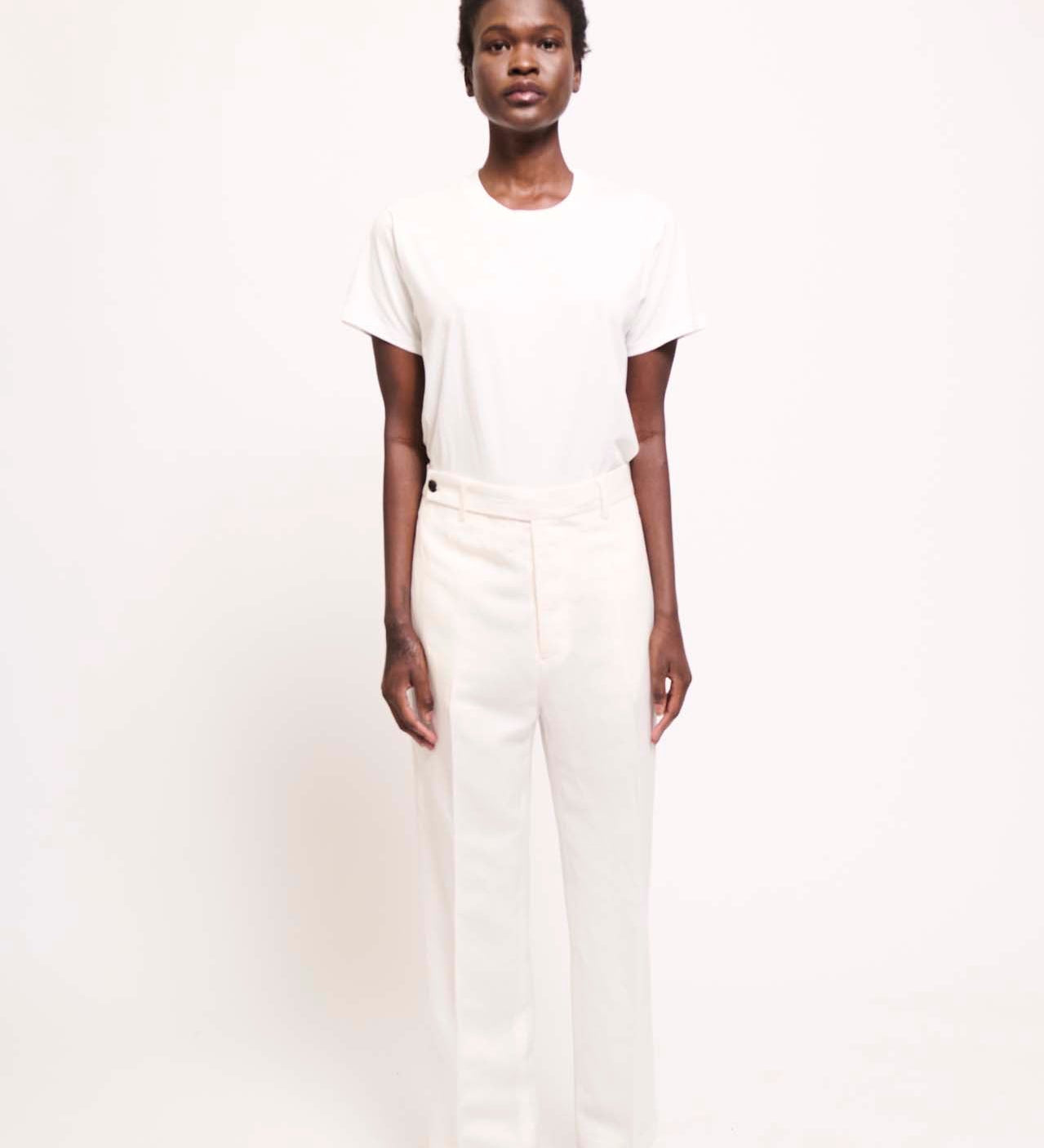 Jamie Haller - The Waist Tape Trouser in White