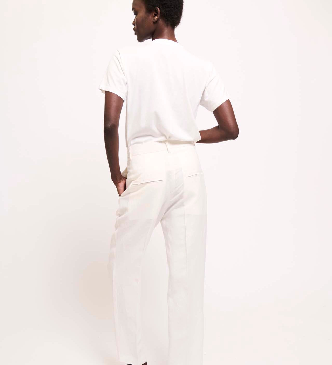 Jamie Haller - The Waist Tape Trouser in White