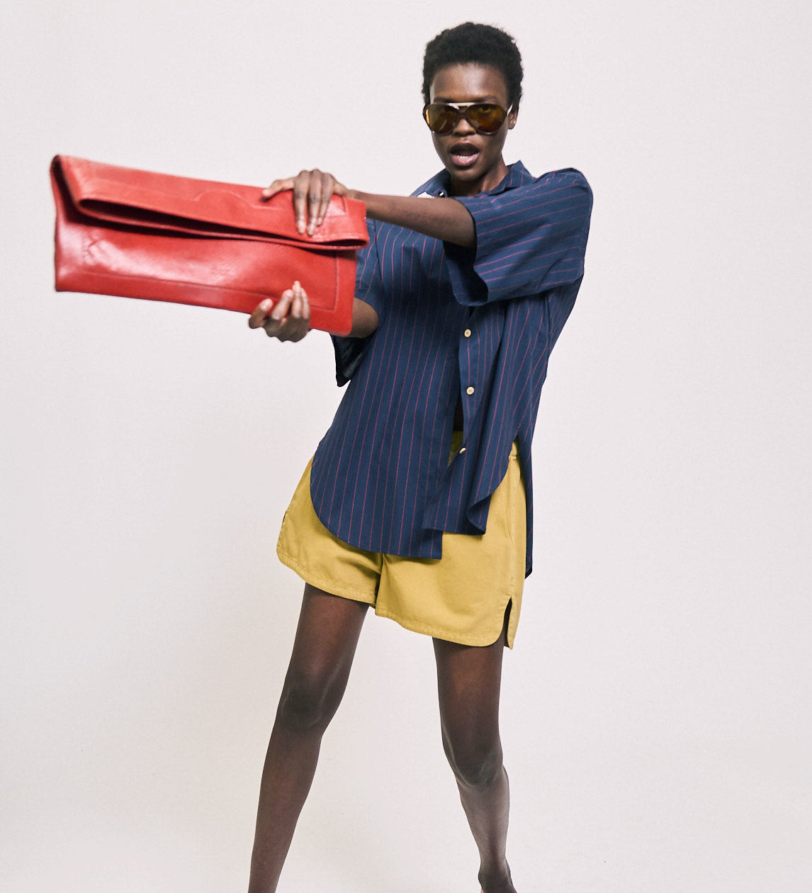Jamie Haller - The Document Clutch in Red Snake