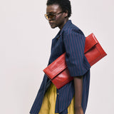 Jamie Haller - The Document Clutch in Red Snake