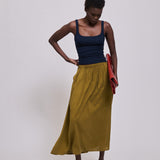 Jamie Haller - The Midi Swing Skirt in Avo