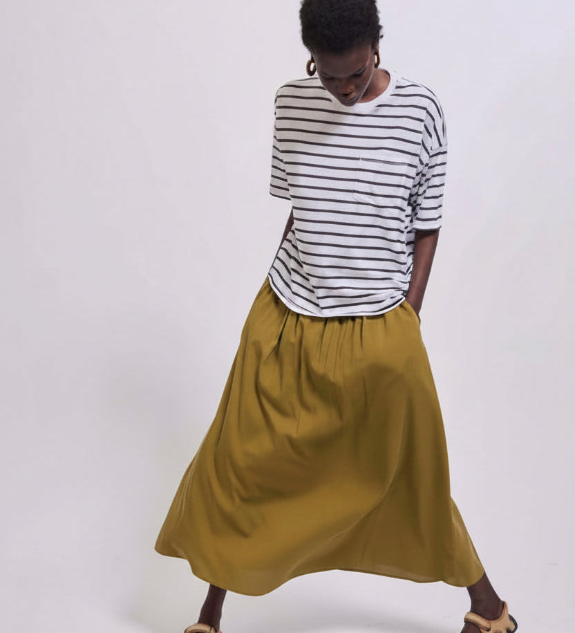 Jamie Haller - The Boxy Tee in White Stripe