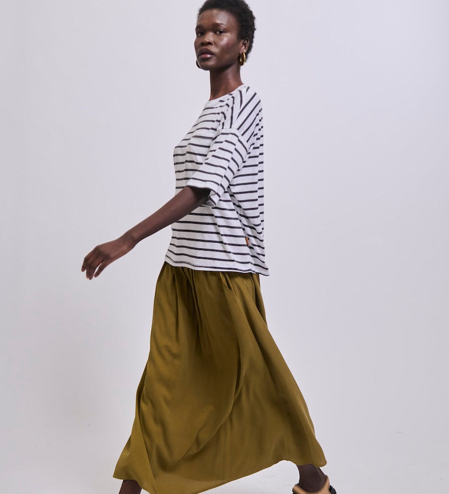 Jamie Haller - The Boxy Tee in White Stripe