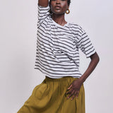 Jamie Haller - The Boxy Tee in White Stripe