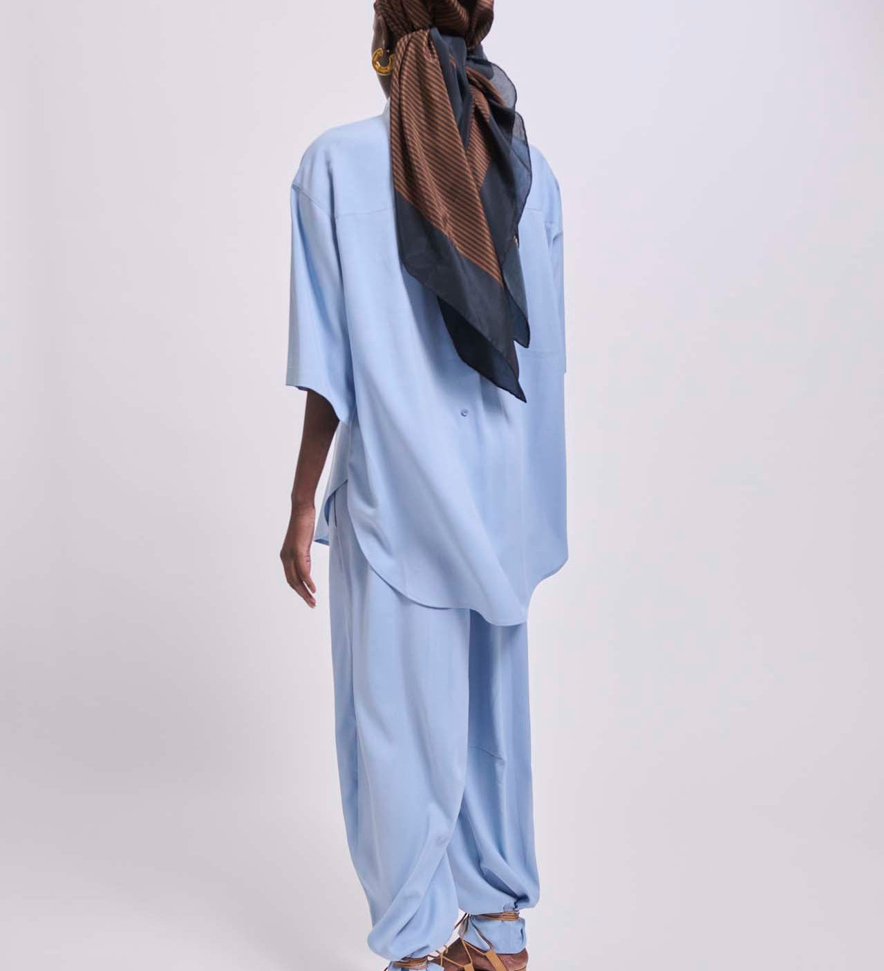 Jamie Haller - The Silk Arc Pant in Sky Blue