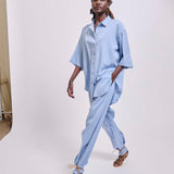 Jamie Haller - The Silk Arc Pant in Sky Blue