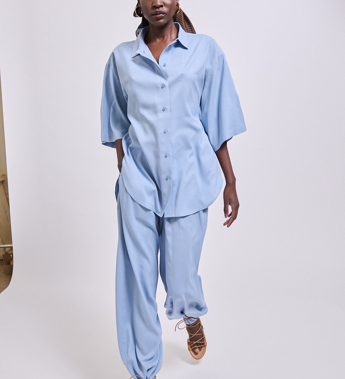 Jamie Haller - The Silk Arc Pant in Sky Blue