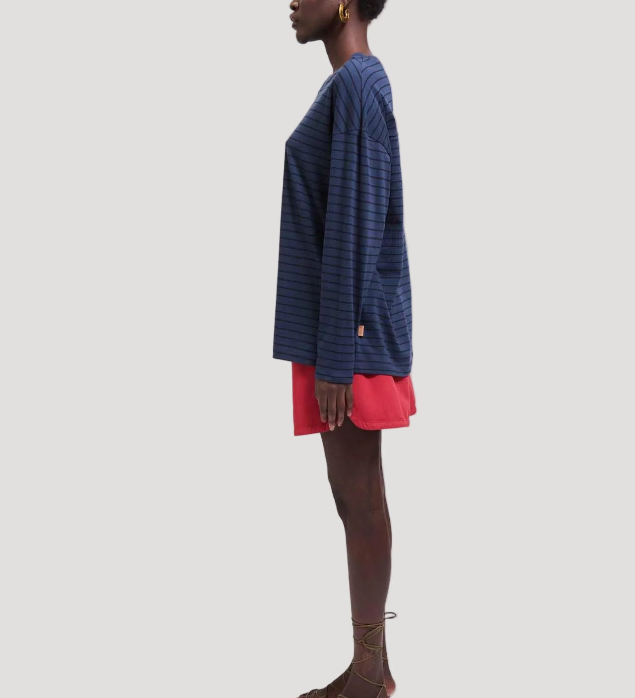 Jamie Haller - The High V Tee in Blue Stripe