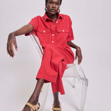 Jamie Haller - The Boxer Pant in Red