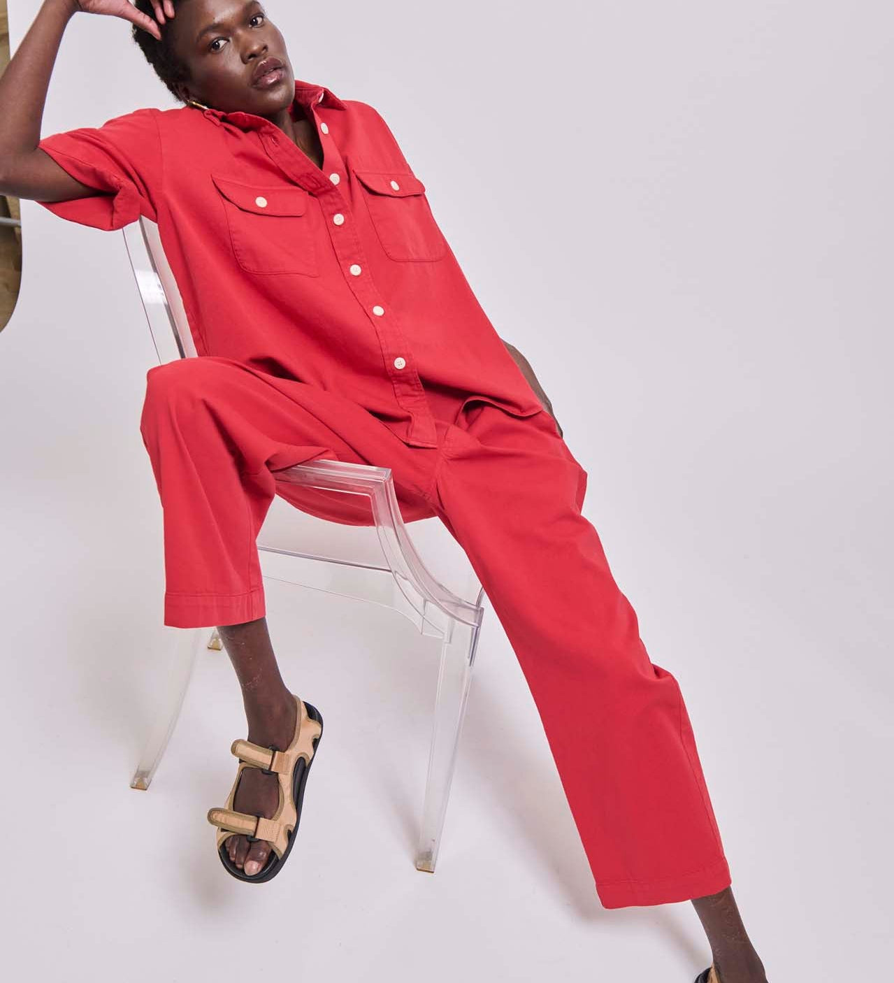 Jamie Haller - The Boxer Pant in Red