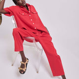 Jamie Haller - The Boxer Pant in Red