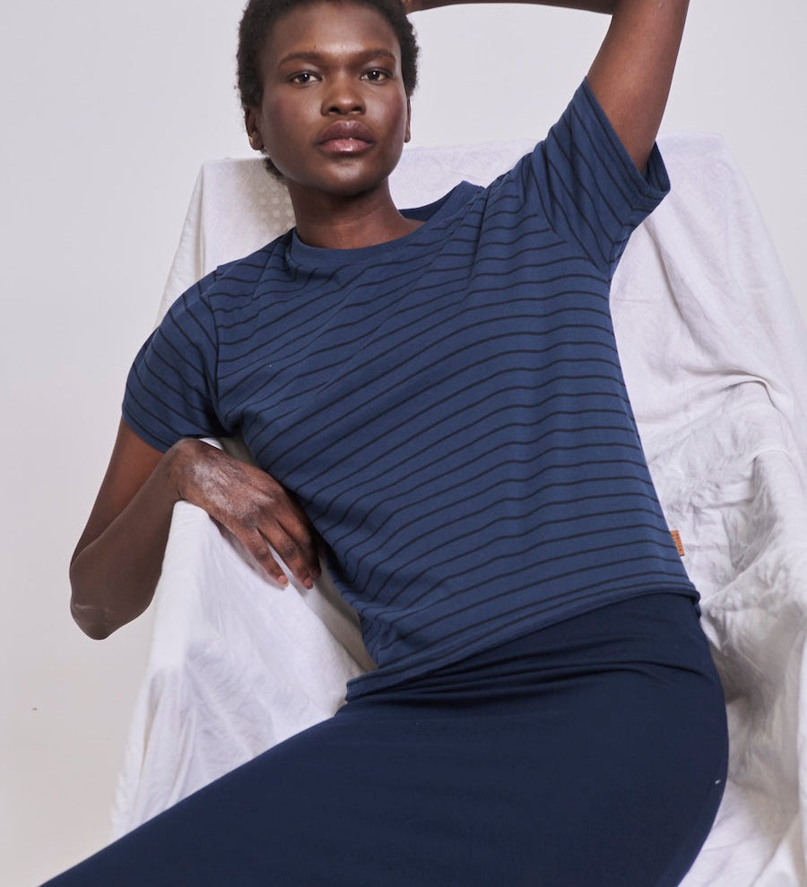 Jamie Haller - The Chameleon Tee in Blue Stripe