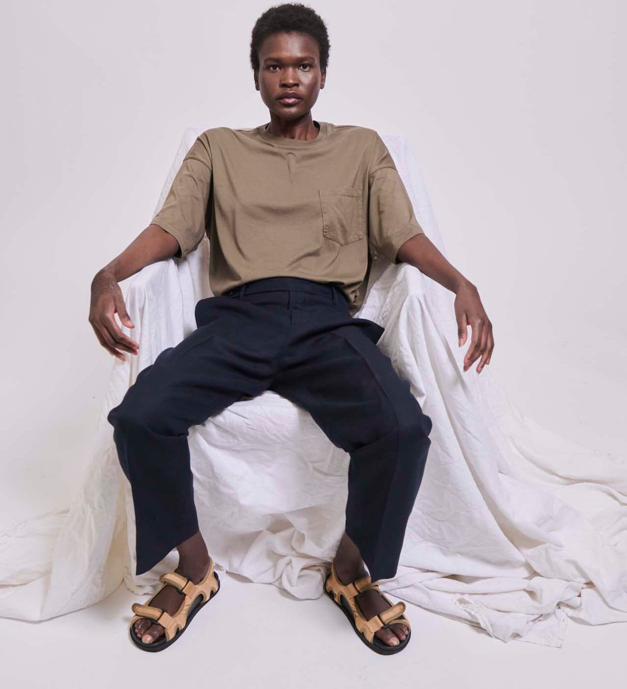Jamie Haller - The Waist Tape Trouser in Navy