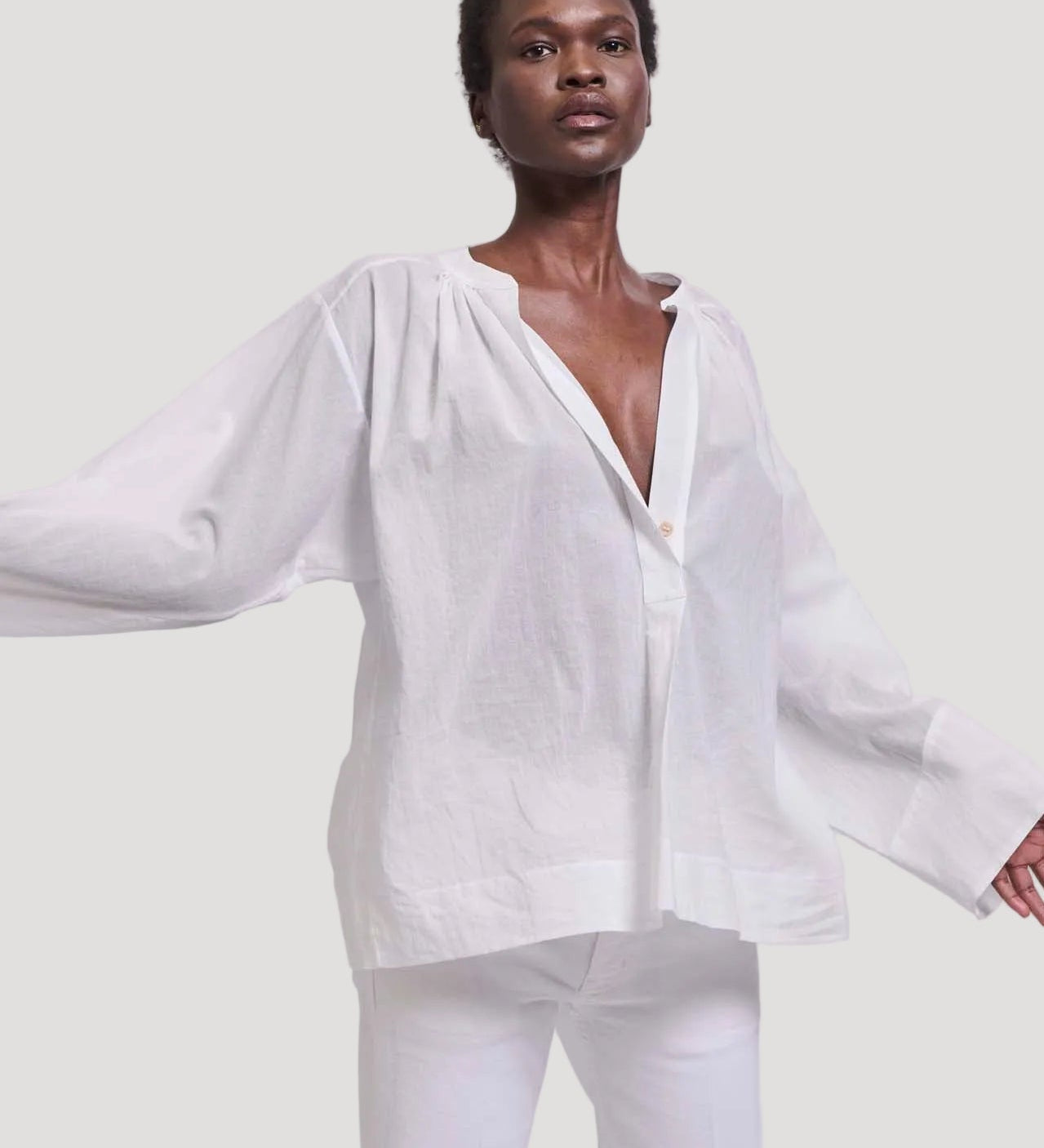 Jamie Haller - The Pascale Blouse in White