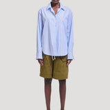 Jamie Haller - The Weekend Shirt in Teal Stripe