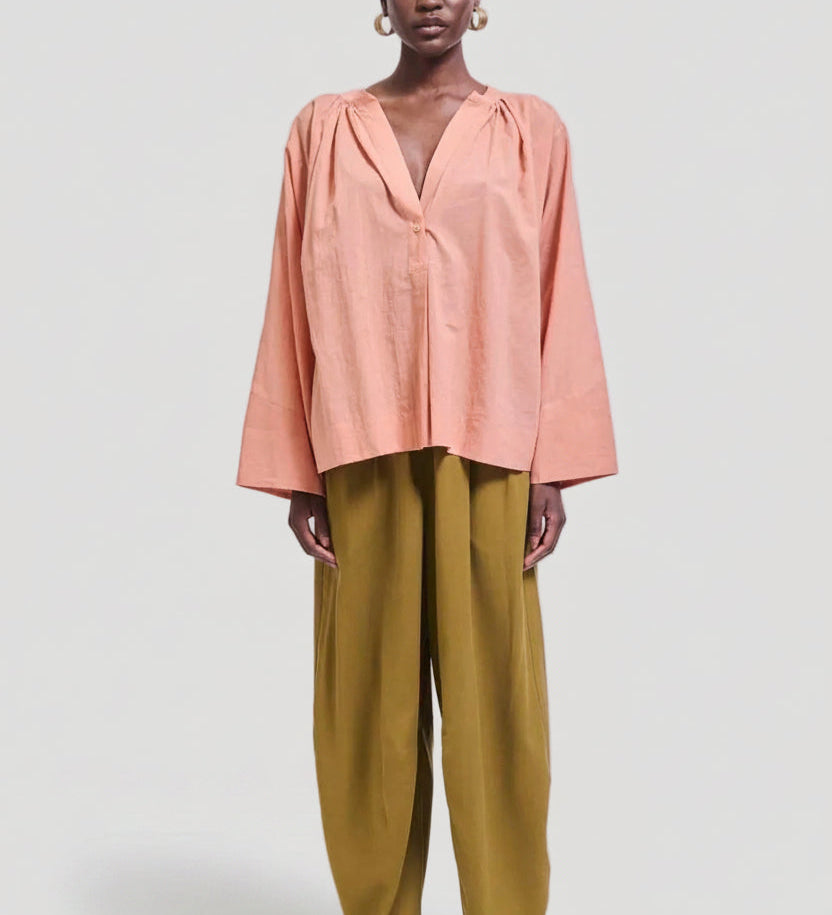 Jamie Haller - The Pascale Blouse in Dusty Peach