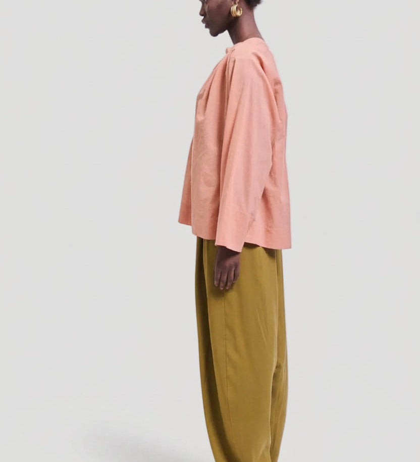 Jamie Haller - The Pascale Blouse in Dusty Peach