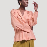 Jamie Haller - The Pascale Blouse in Dusty Peach