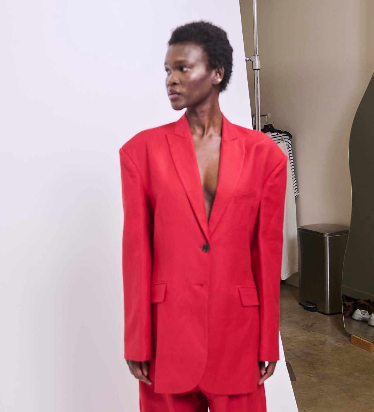 Jamie Haller - The Linen Oversized Blazer in Red