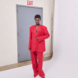 Jamie Haller - The Linen Oversized Blazer in Red