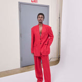 Jamie Haller - The Linen Oversized Blazer in Red
