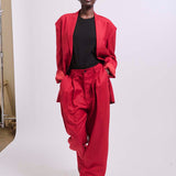 Jamie Haller - The Linen Oversized Blazer in Red
