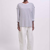 Jamie Haller - The High V Tee in White Stripe