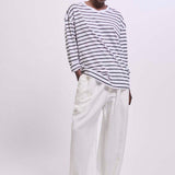 Jamie Haller - The High V Tee in White Stripe