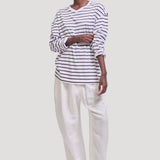 Jamie Haller - The High V Tee in White Stripe