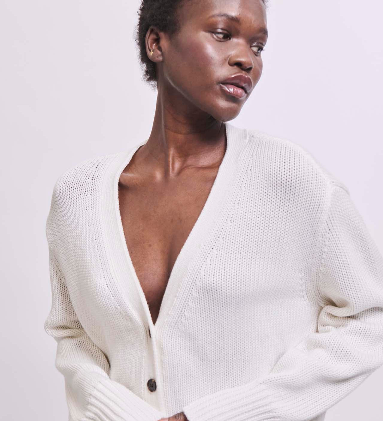 Jamie Haller - The Welt Pocket Cardigan in White