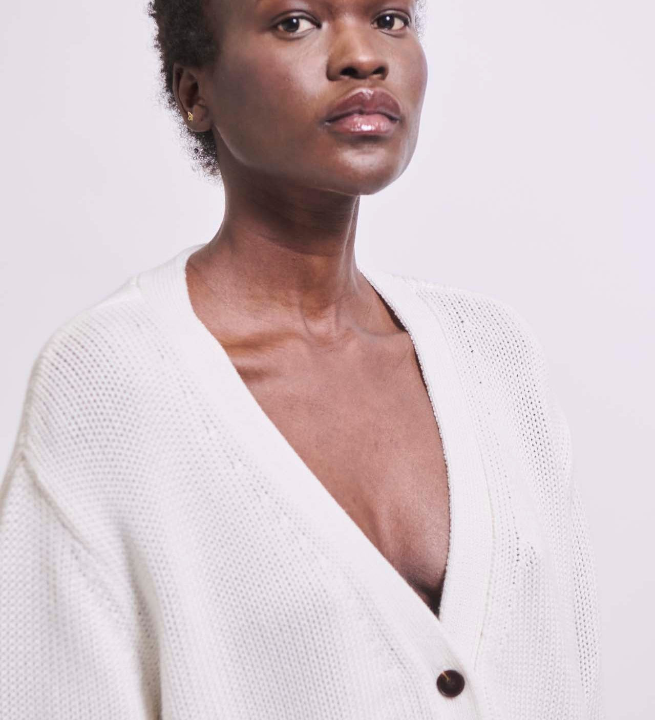 Jamie Haller - The Welt Pocket Cardigan in White