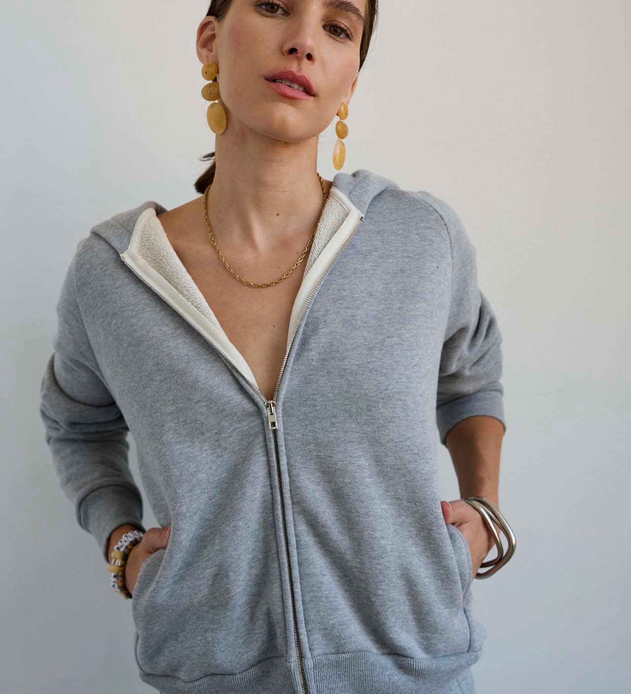 Jamie Haller - The Bird Hoodie in Heather Grey