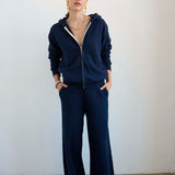 Jamie Haller - The Wide Leg Terry Trouser in Navy