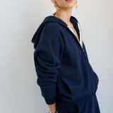 Jamie Haller - The Wide Leg Terry Trouser in Navy