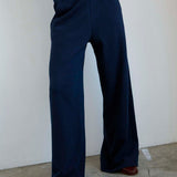 Jamie Haller - The Wide Leg Terry Trouser in Navy