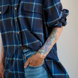 Jamie Haller - The Big Shirt Flannel in Blues