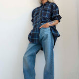 Jamie Haller - The Big Shirt Flannel in Blues
