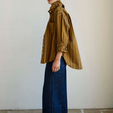 Jamie Haller - The Weekend Shirt in Goldenrod Stripe
