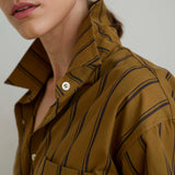 Jamie Haller - The Weekend Shirt in Goldenrod Stripe