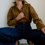 Jamie Haller - The Weekend Shirt in Goldenrod Stripe