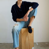 Jamie Haller - The Penny Loafer in Deep Espresso / Navy