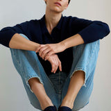 Jamie Haller - The Penny Loafer in Deep Espresso / Navy